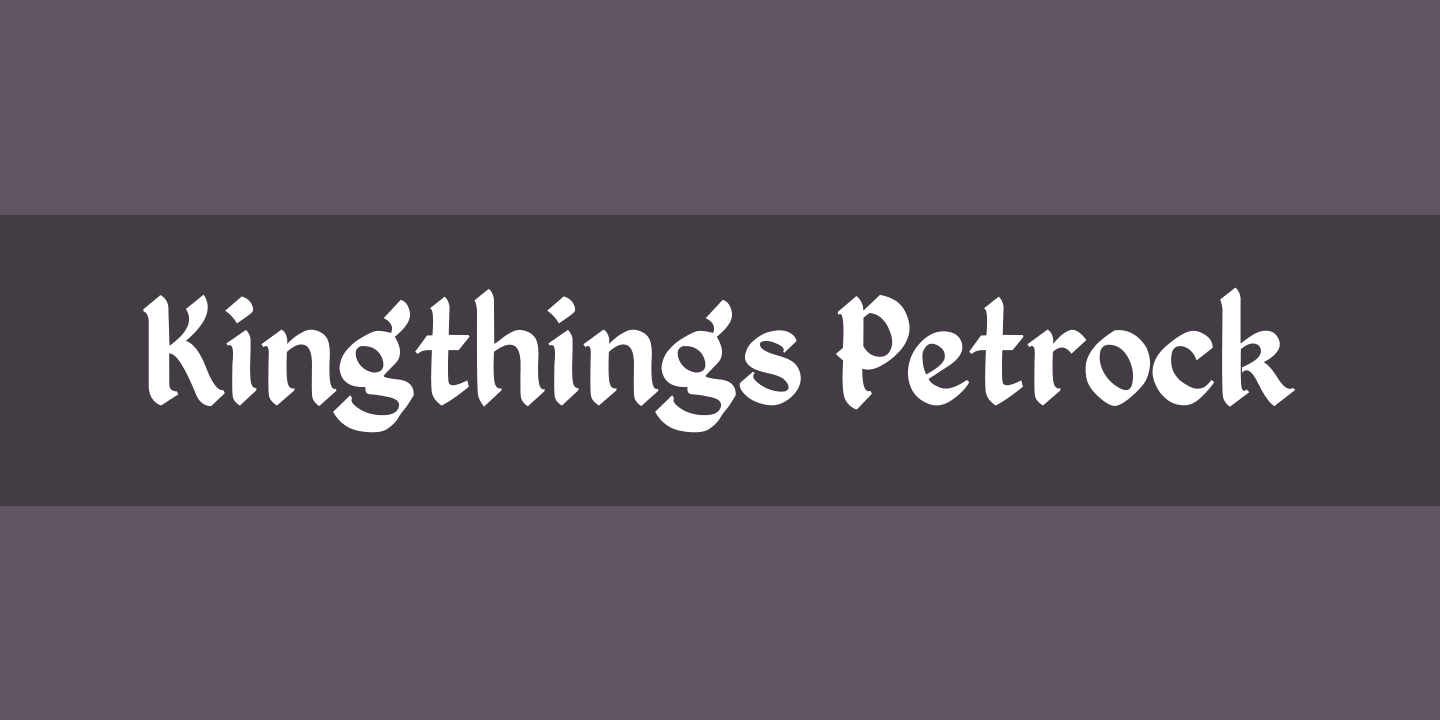Beispiel einer Kingthings Petrock-Schriftart